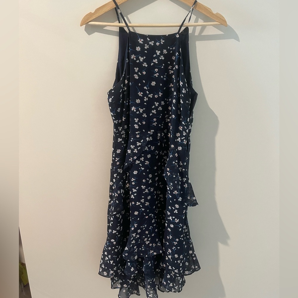 Navy floral Banana Republic dress